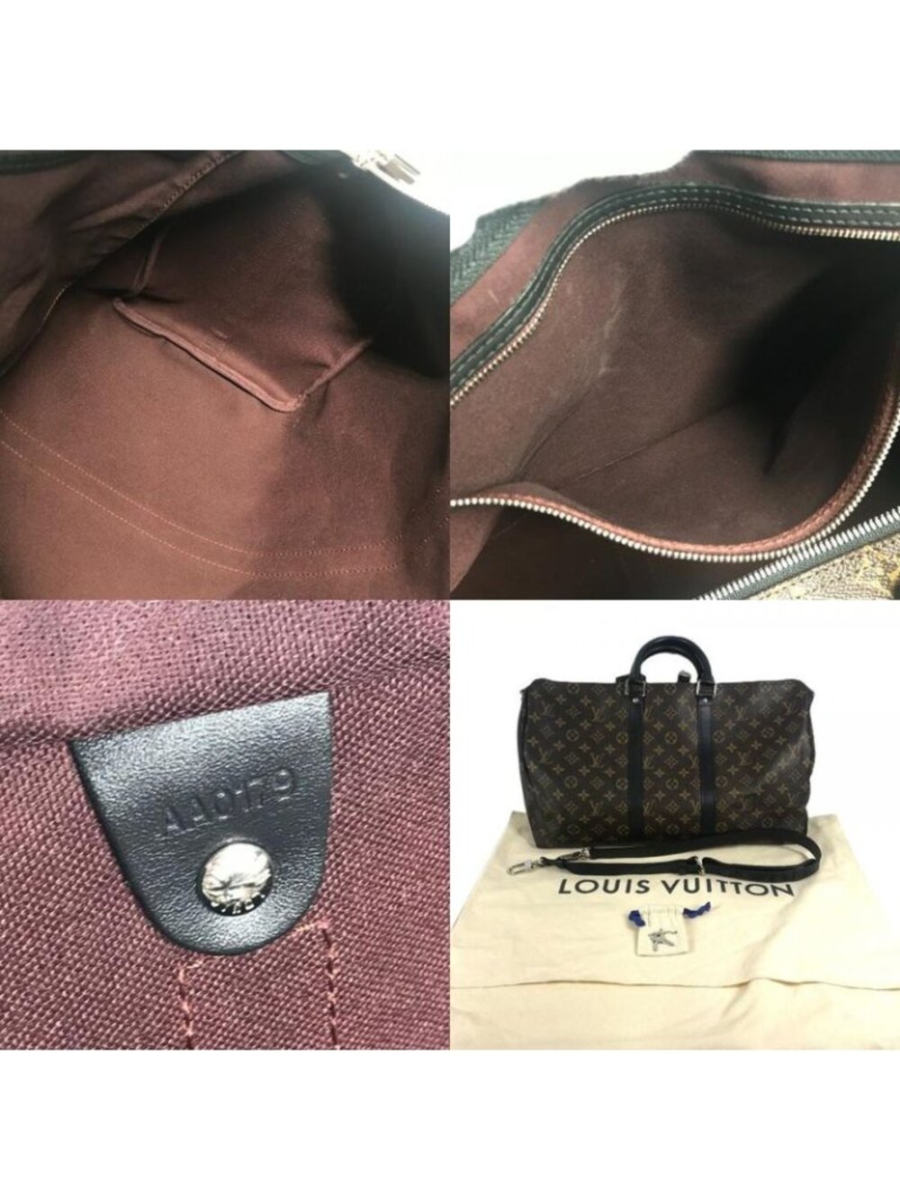 ★SOLD★ Louis Vuitton Boston Bag Keepall Bandouliere 45 Monogram Canvas Brown - Picture 9 of 9